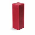 Zest Candle CPZ-153-12 3 x 9 in. Red Square Pillar Candle, 12PK CPZ-153_12